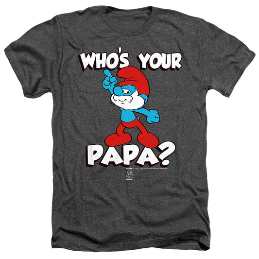 SMURFS : WHO'S YOUR PAPA? ADULT HEATHER Charcoal 2X