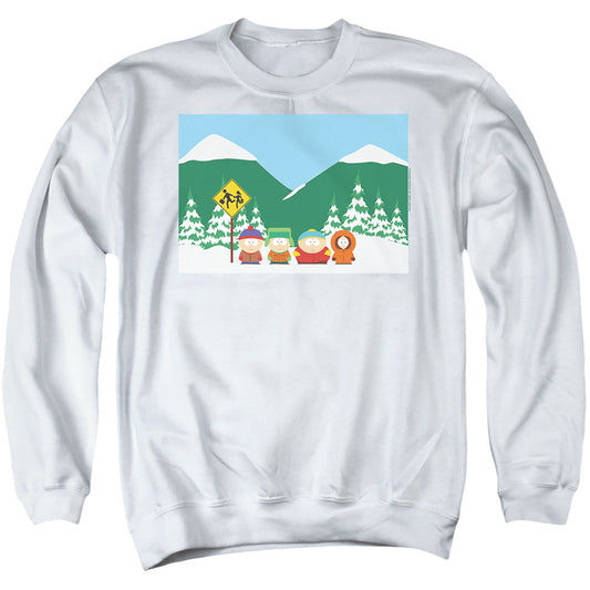 SOUTH PARK : BUS STOP ADULT CREW SWEAT White MD