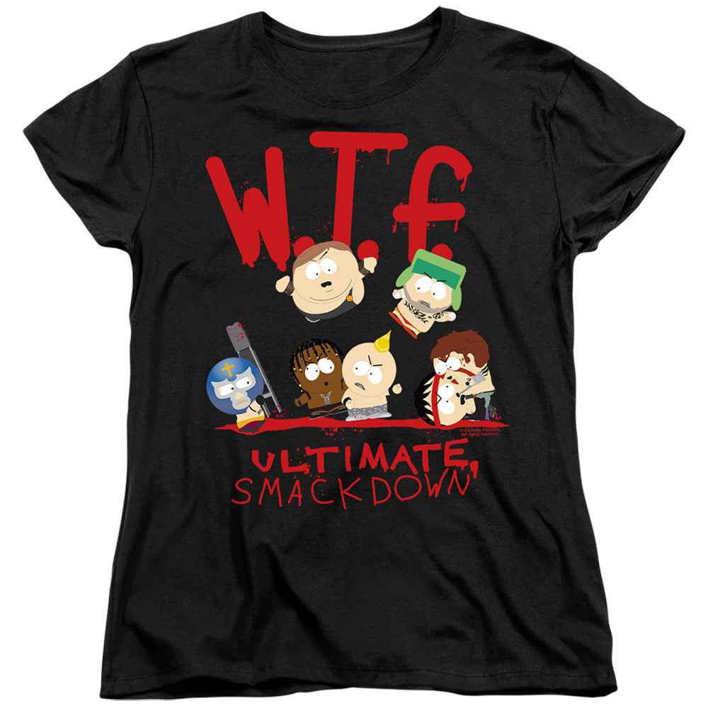 SOUTH PARK : WTF ULTIMATE SMACKDOWN WOMENS SHORT SLEEVE Black 2X