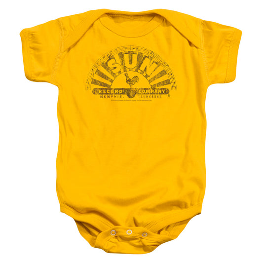 SUN RECORDS : WORN LOGO INFANT SNAPSUIT GOLD XL (24 Mo)