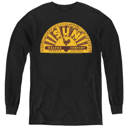 SUN RECORDS : TRADITIONAL LOGO L\S YOUTH BLACK MD