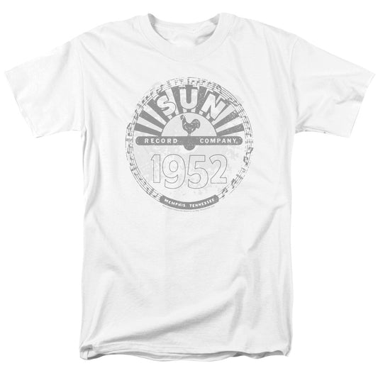 SUN RECORDS : CRUSTY LOGO S\S ADULT 18\1 White MD