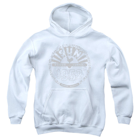 SUN RECORDS : CRUSTY LOGO YOUTH PULL OVER HOODIE White LG