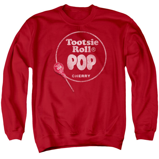 TOOTSIE ROLL : TOOTSIE ROLL POP LOGO ADULT CREW NECK SWEATSHIRT RED SM