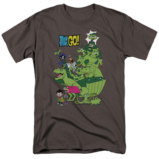 TEEN TITANS GO : BEAST BOY STACK S\S ADULT 18\1 Charcoal 2X
