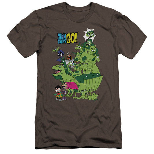 TEEN TITANS GO : BEAST BOY STACK PREMIUM CANVAS ADULT SLIM FIT 30\1 Charcoal MD