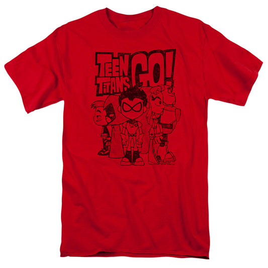 TEEN TITANS GO : TEAM UP S\S ADULT 18\1 Red 3X