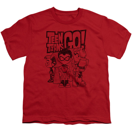 TEEN TITANS GO : TEAM UP S\S YOUTH 18\1 Red XL