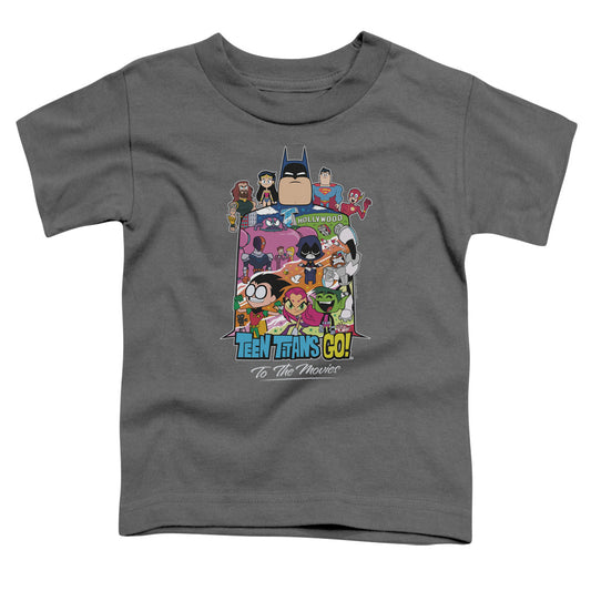 TEEN TITANS GO TO THE MOVIES : HOLLYWOOD S\S TODDLER TEE Charcoal LG (4T)