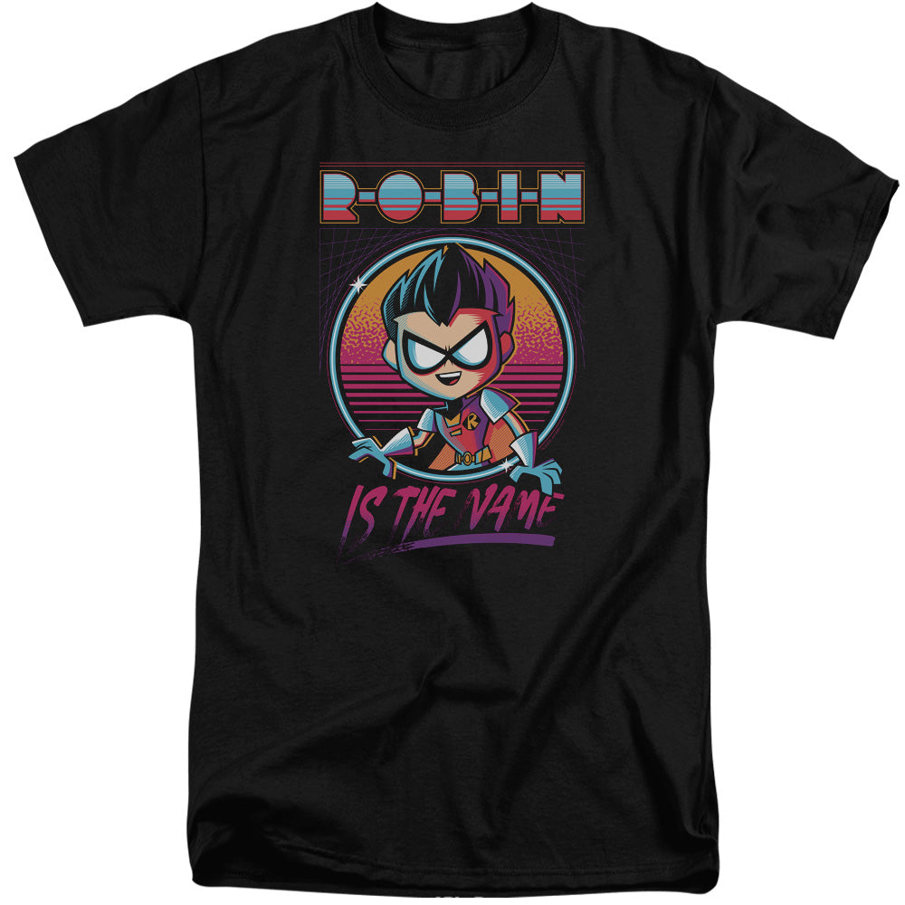 TEEN TITANS GO TO THE MOVIES : ROBIN ADULT TALL FIT SHORT SLEEVE Black XL