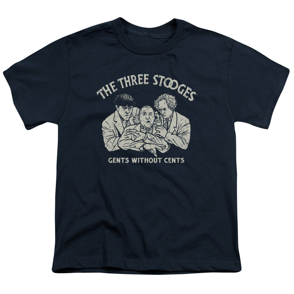 THREE STOOGES : WITHOUT CENTS S\S YOUTH 18\1 NAVY XS