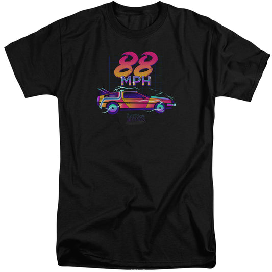 BACK TO THE FUTURE : 88 MPH ADULT TALL FIT SHORT SLEEVE Black 2X
