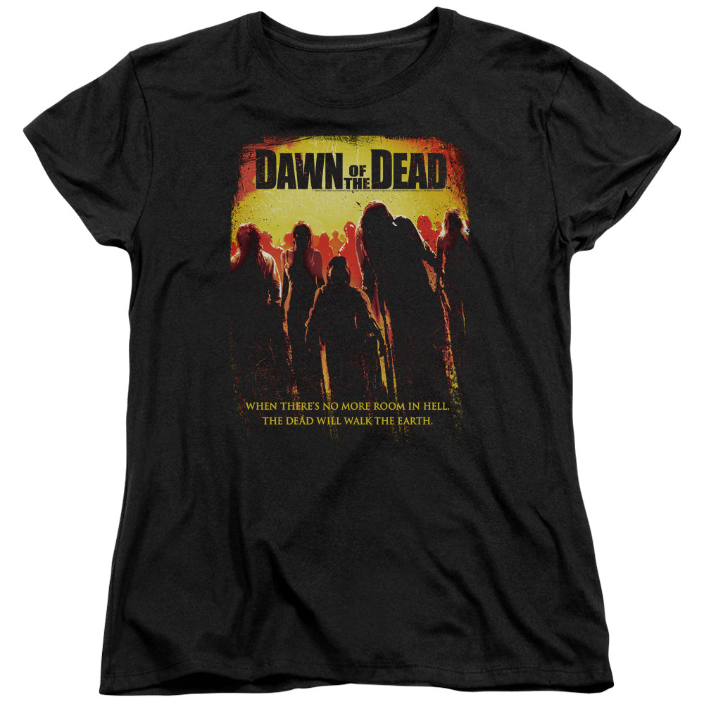 DAWN OF THE DEAD : TITLE S\S WOMENS TEE BLACK SM
