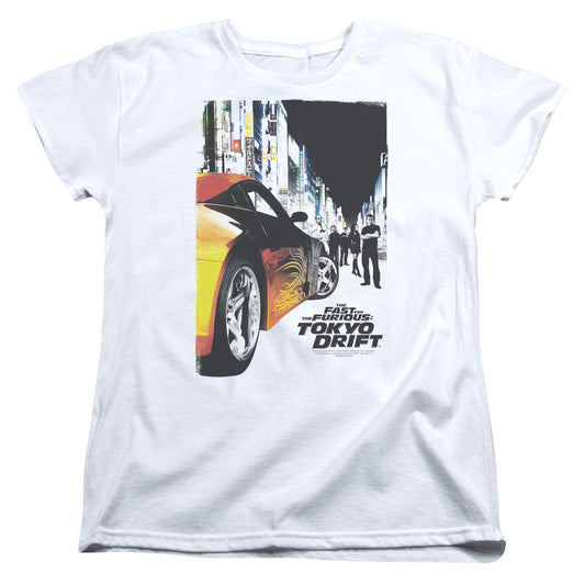 FAST AND THE FURIOUS : TOKYO DRIFT : POSTER S\S WOMENS TEE WHITE 2X