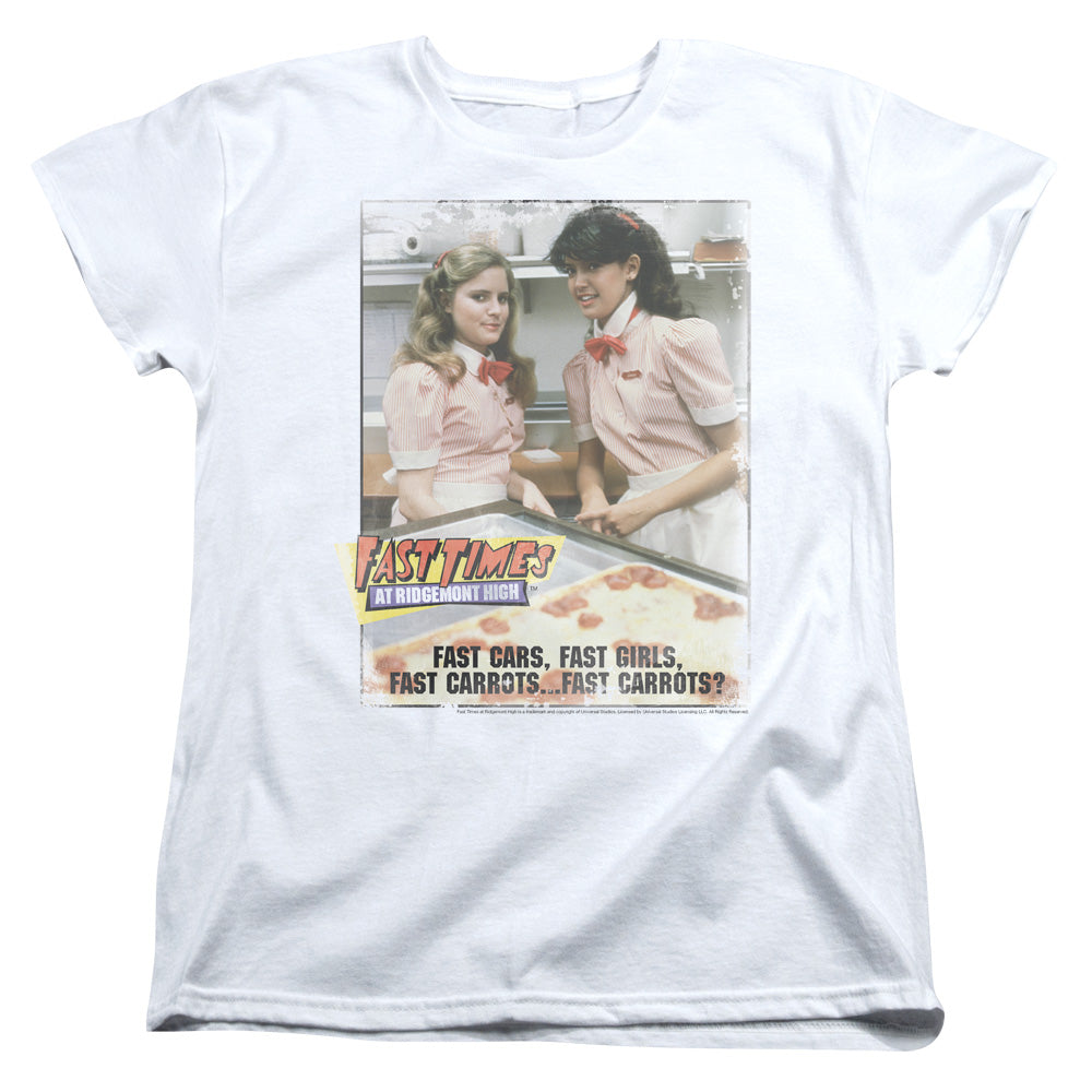 FAST TIMES RIDGEMONT HIGH : FAST CARROTS S\S WOMENS TEE WHITE MD