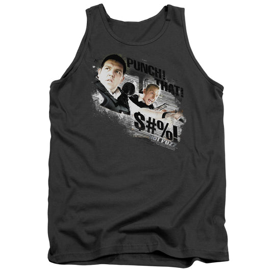 HOT FUZZ : PUNCH THAT ADULT TANK CHARCOAL XL