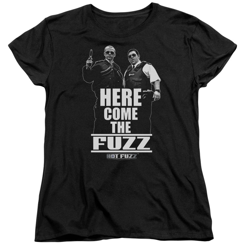 HOT FUZZ : HERE COME THE FUZZ S\S WOMENS TEE BLACK 2X