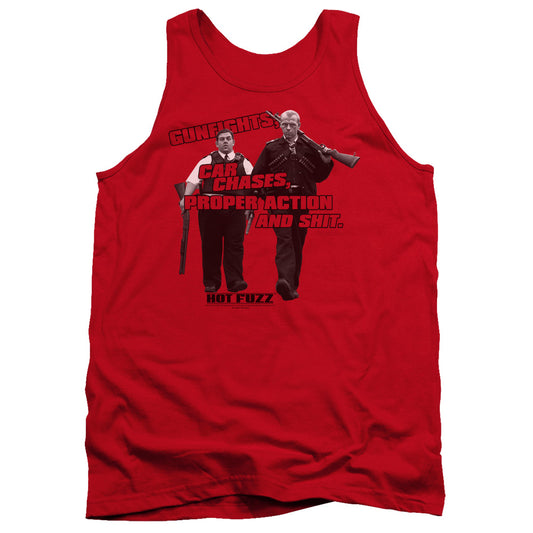 HOT FUZZ : DAY'S WORK ADULT TANK RED 2X
