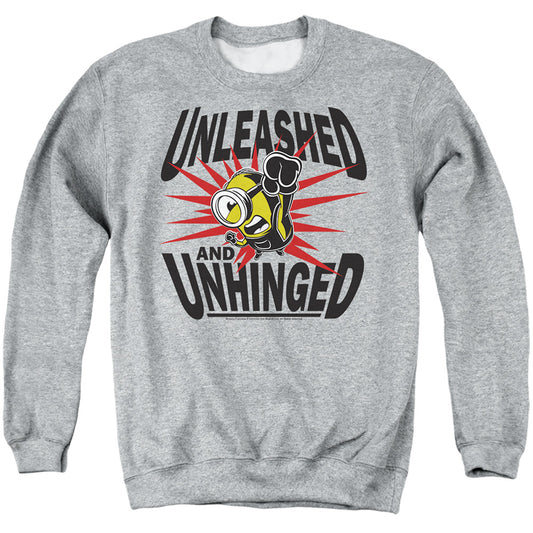 MINIONS : UNLEASHED AND UNHINGED ADULT CREW SWEAT Athletic Heather 2X