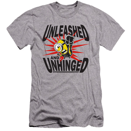 MINIONS : UNLEASHED AND UNHINGED  PREMIUM CANVAS ADULT SLIM FIT 30\1 Athletic Heather 2X