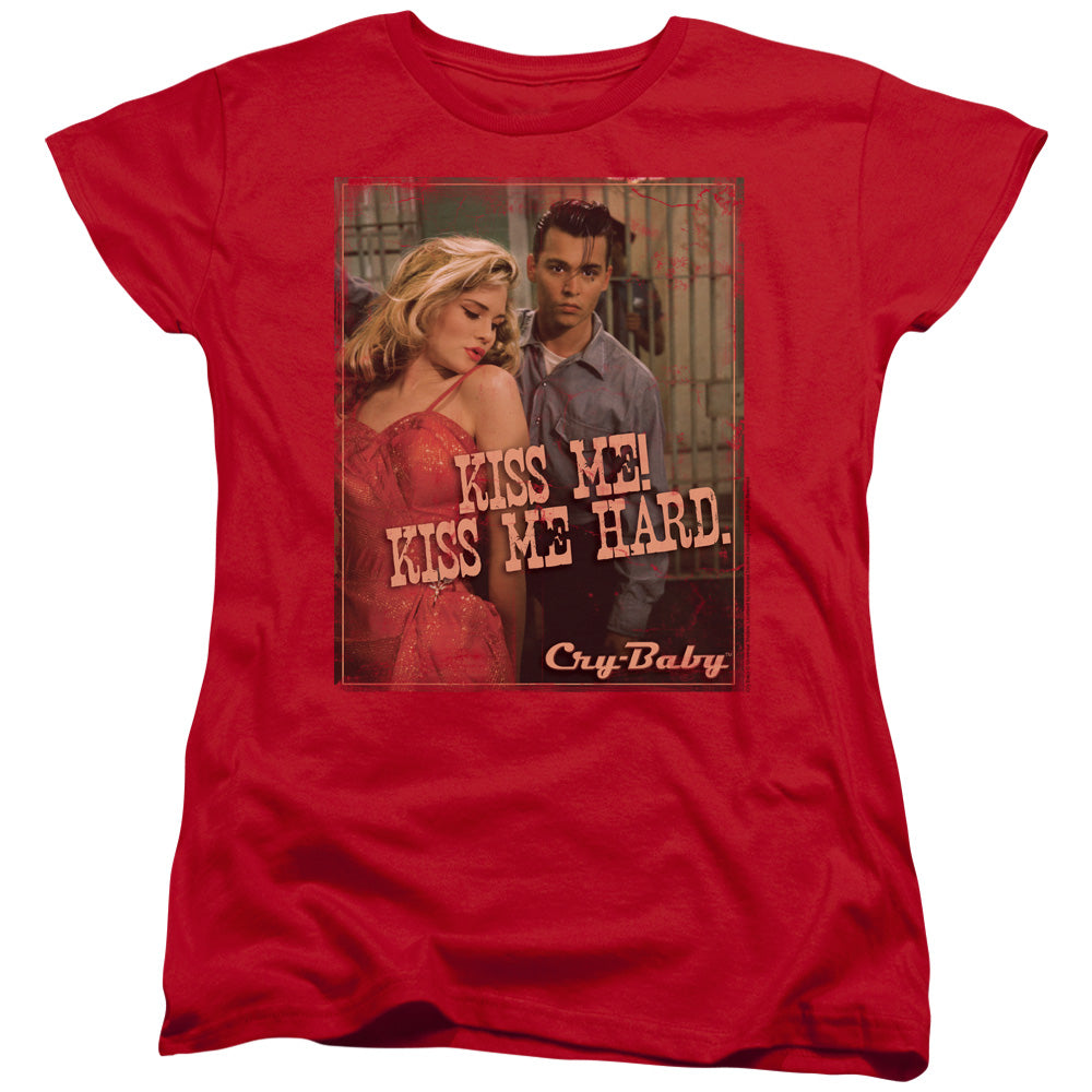 CRY BABY : KISS ME S\S WOMENS TEE RED 2X