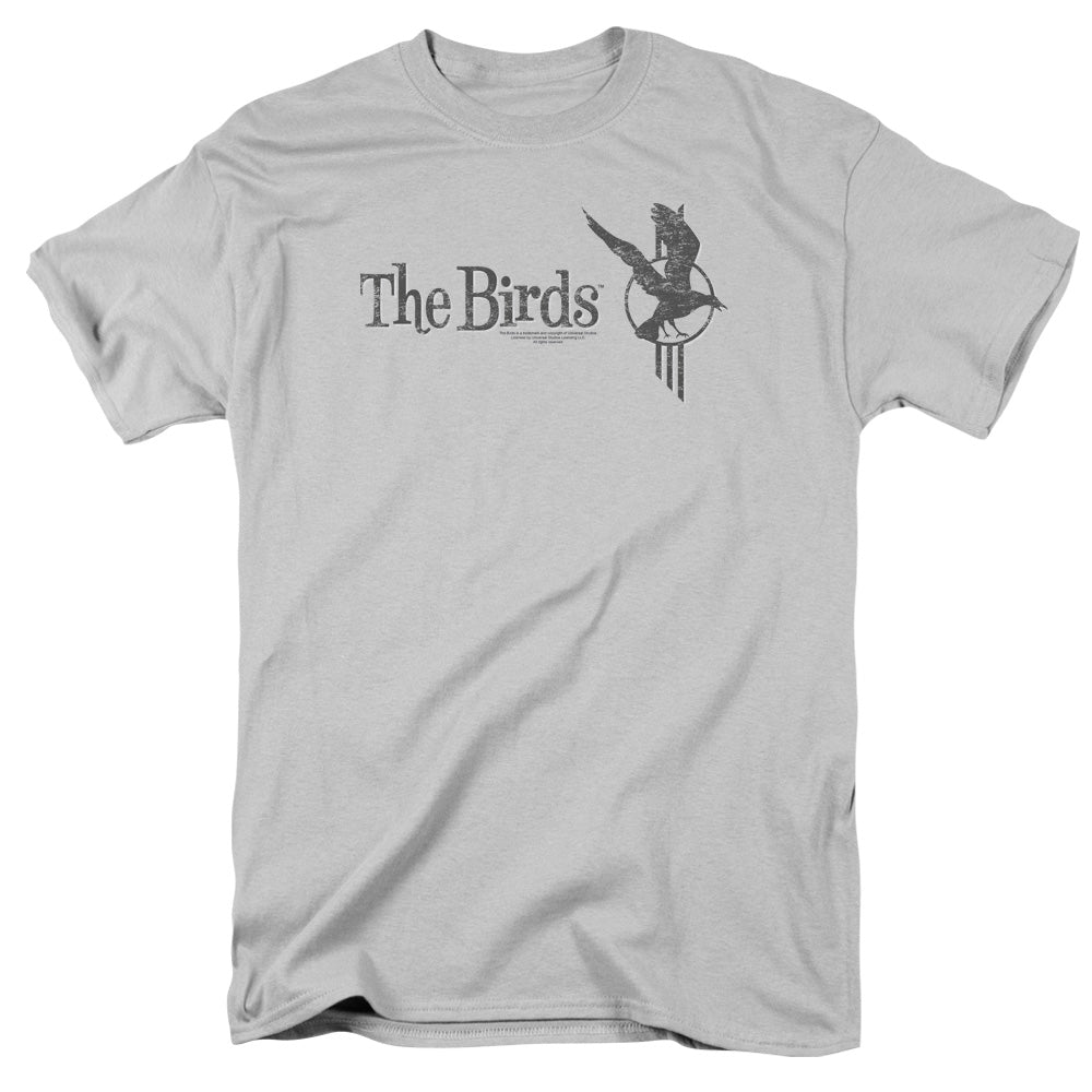 BIRDS : DISTRESSED S\S ADULT 18\1 SILVER LG