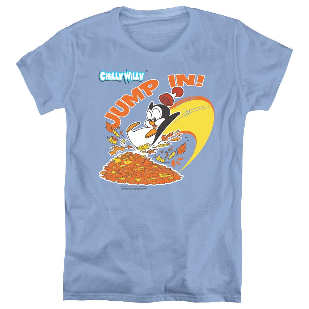 CHILLY WILLY : JUMP IN WOMEN'S SHORT SLEEVE CAROLINA BLUE 2X