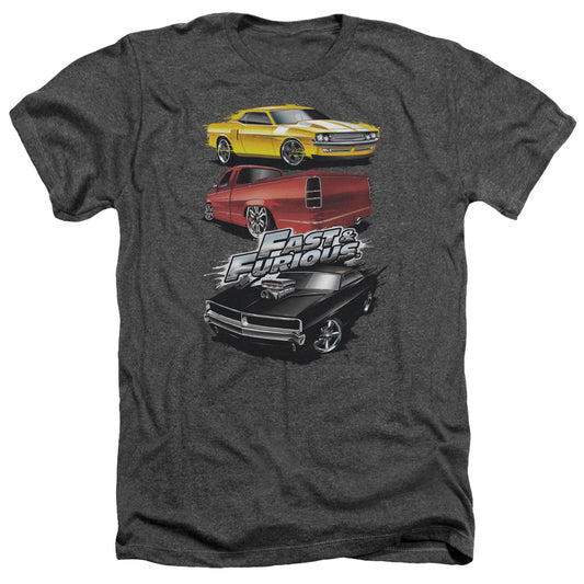 FAST AND THE FURIOUS : MUSCLE CAR SPLATTER ADULT HEATHER Charcoal 2X