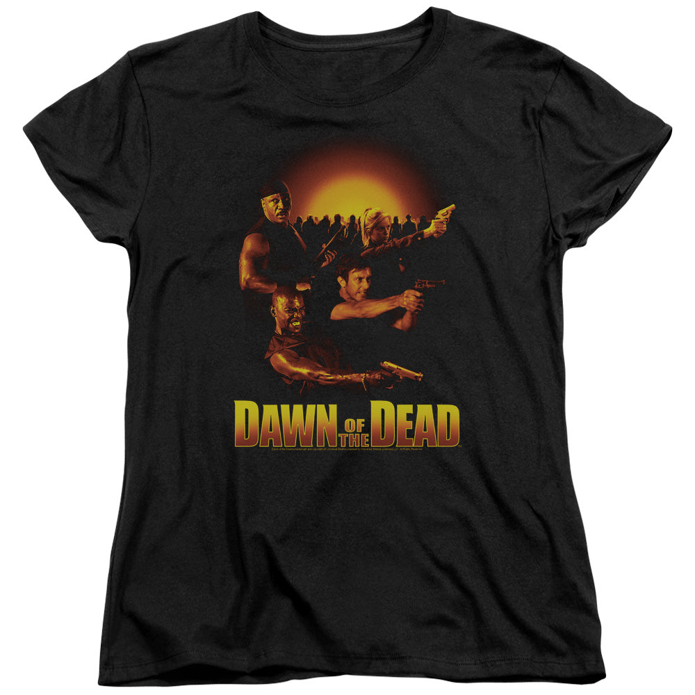 DAWN OF THE DEAD : DAWN COLLAGE S\S WOMENS TEE BLACK MD