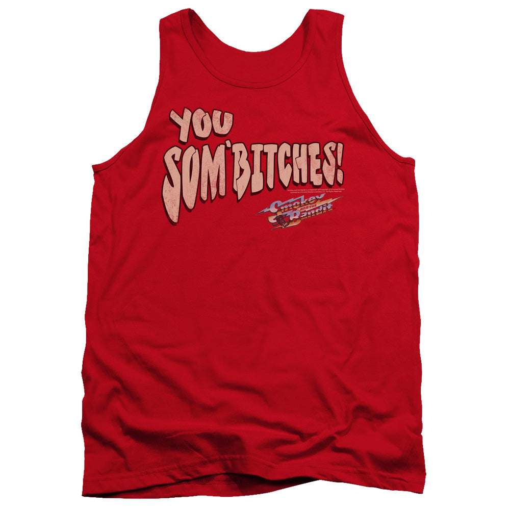 SMOKEY AND THE BANDIT : SUMBITCH ADULT TANK RED XL