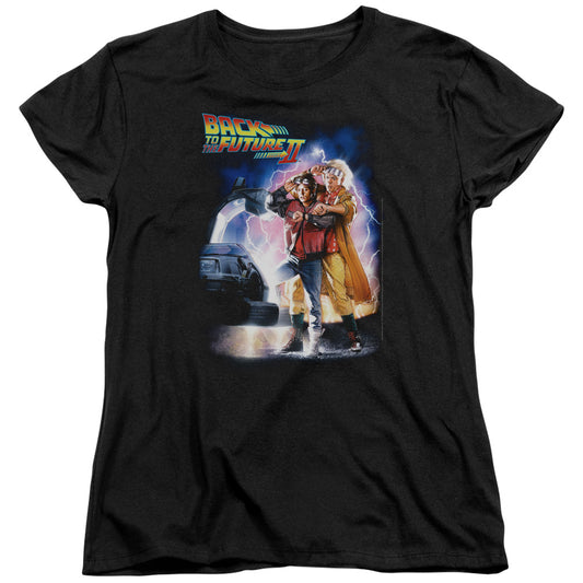 BACK TO THE FUTURE II : POSTER S\S WOMENS TEE BLACK LG