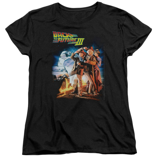 BACK TO THE FUTURE III : POSTER S\S WOMENS TEE BLACK 2X