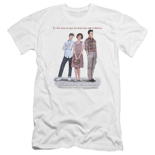 SIXTEEN CANDLES : POSTER PREMIUM CANVAS ADULT SLIM FIT 30\1 WHITE LG