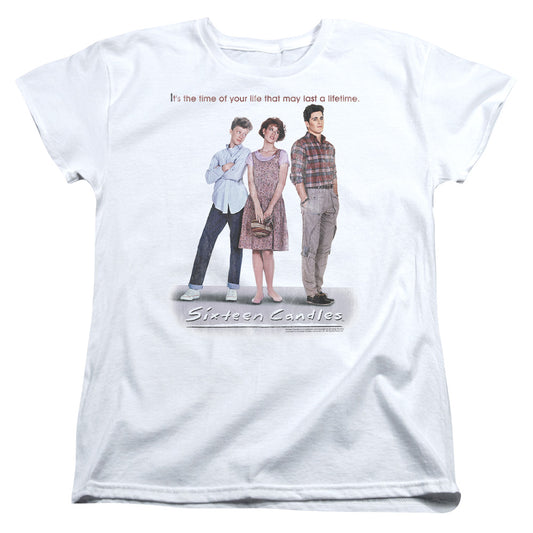 SIXTEEN CANDLES : POSTER S\S WOMENS TEE WHITE 2X