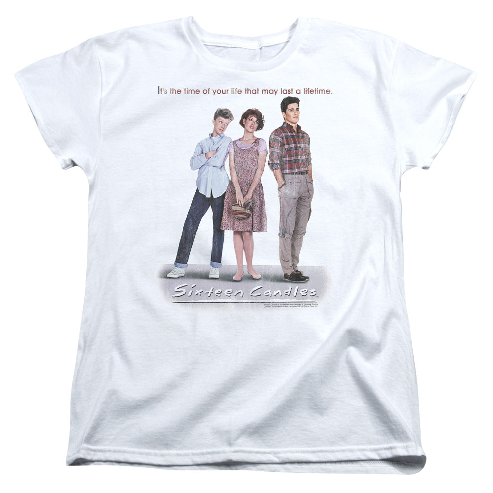 SIXTEEN CANDLES : POSTER S\S WOMENS TEE WHITE XL