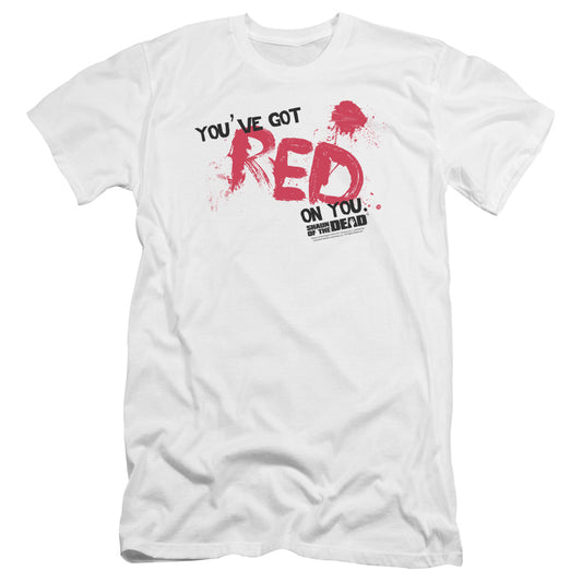 SHAUN OF THE DEAD : RED ON YOU PREMIUM CANVAS ADULT SLIM FIT 30\1 WHITE LG