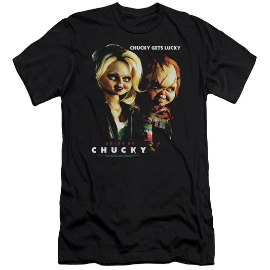 BRIDE OF CHUCKY : CHUCKY GETS LUCKY PREMIUM CANVAS ADULT SLIM FIT 30\1 BLACK SM