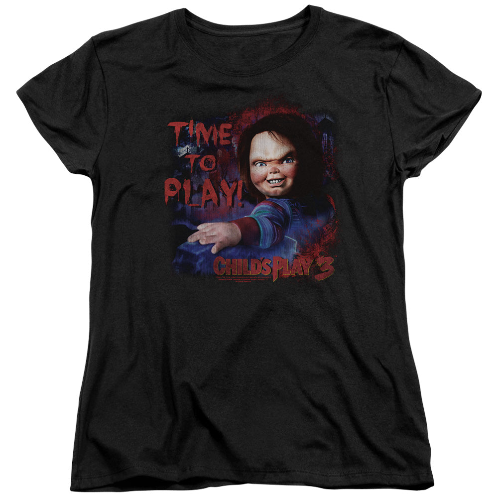 CHILD'S PLAY 3 : TIME TO PLAY S\S WOMENS TEE BLACK 2X