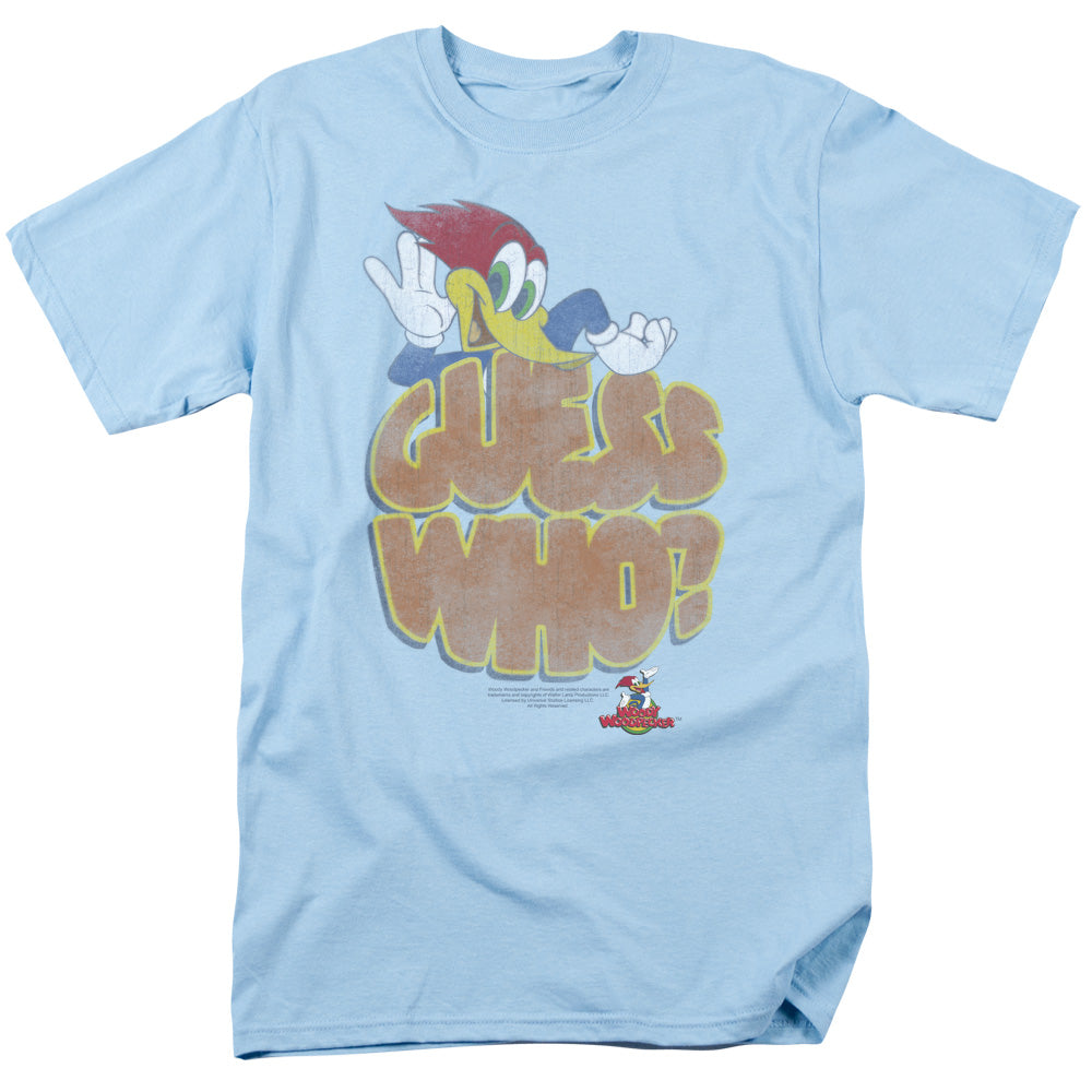 WOODY WOODPECKER : GUESS WHO S\S ADULT 18\1 LIGHT BLUE MD