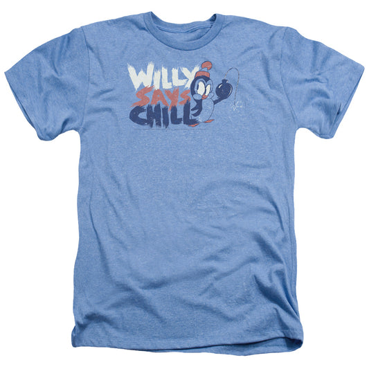 CHILLY WILLY : I SAY CHILL ADULT HEATHER LIGHT BLUE 2X