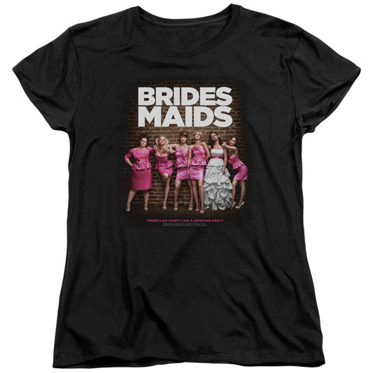 BRIDESMAIDS : POSTER S\S WOMENS TEE BLACK MD