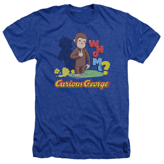 CURIOUS GEORGE : WHO ME ADULT HEATHER ROYAL BLUE 2X