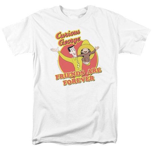 CURIOUS GEORGE : FRIENDS S\S ADULT 18\1 WHITE XL