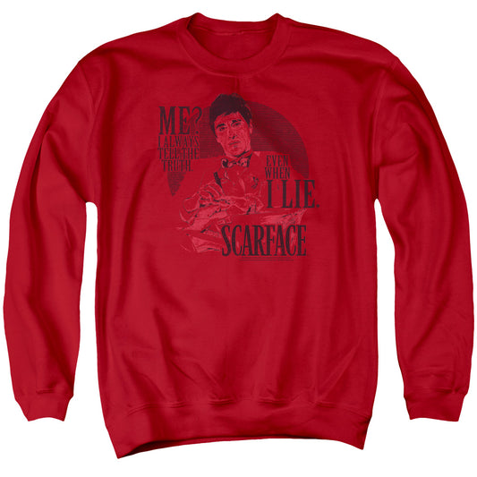 SCARFACE : TRUTH ADULT CREW NECK SWEATSHIRT RED XL