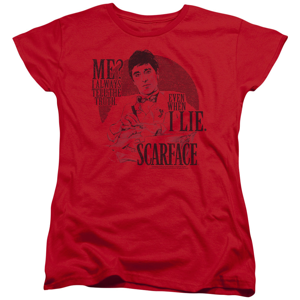 SCARFACE : TRUTH S\S WOMENS TEE RED LG