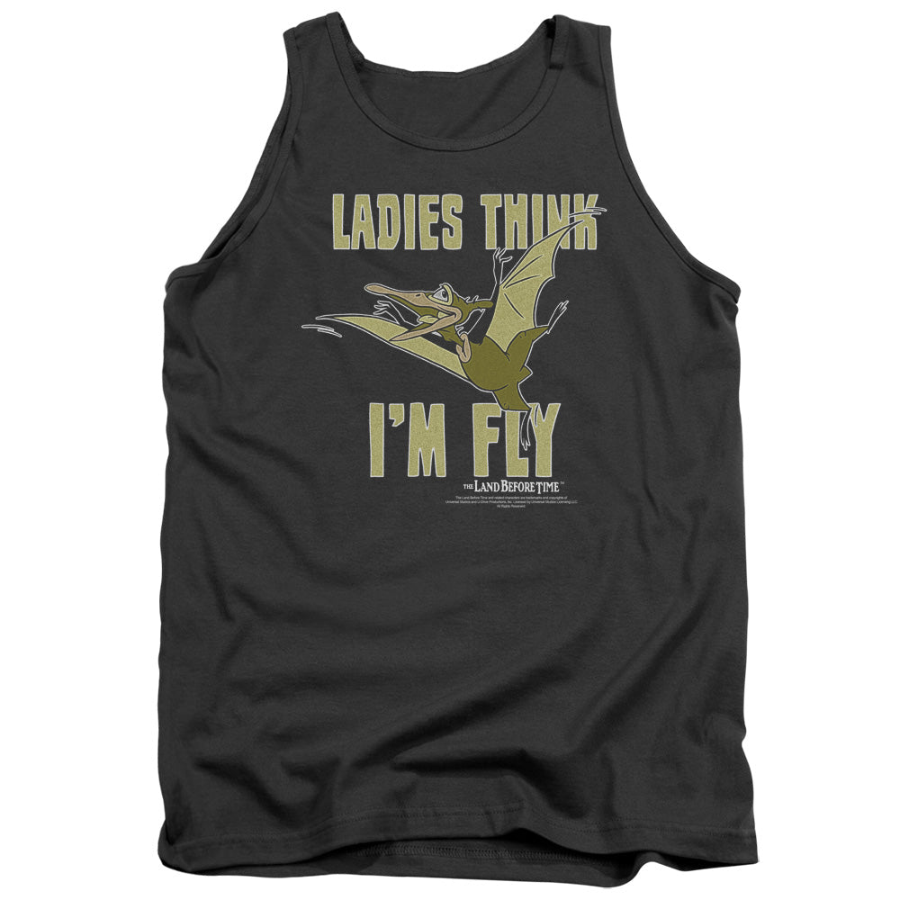 LAND BEFORE TIME : I'M FLY ADULT TANK Charcoal 2X