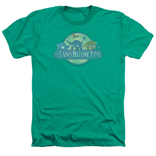 LAND BEFORE TIME : RETRO LOGO ADULT HEATHER Kelly Green 2X