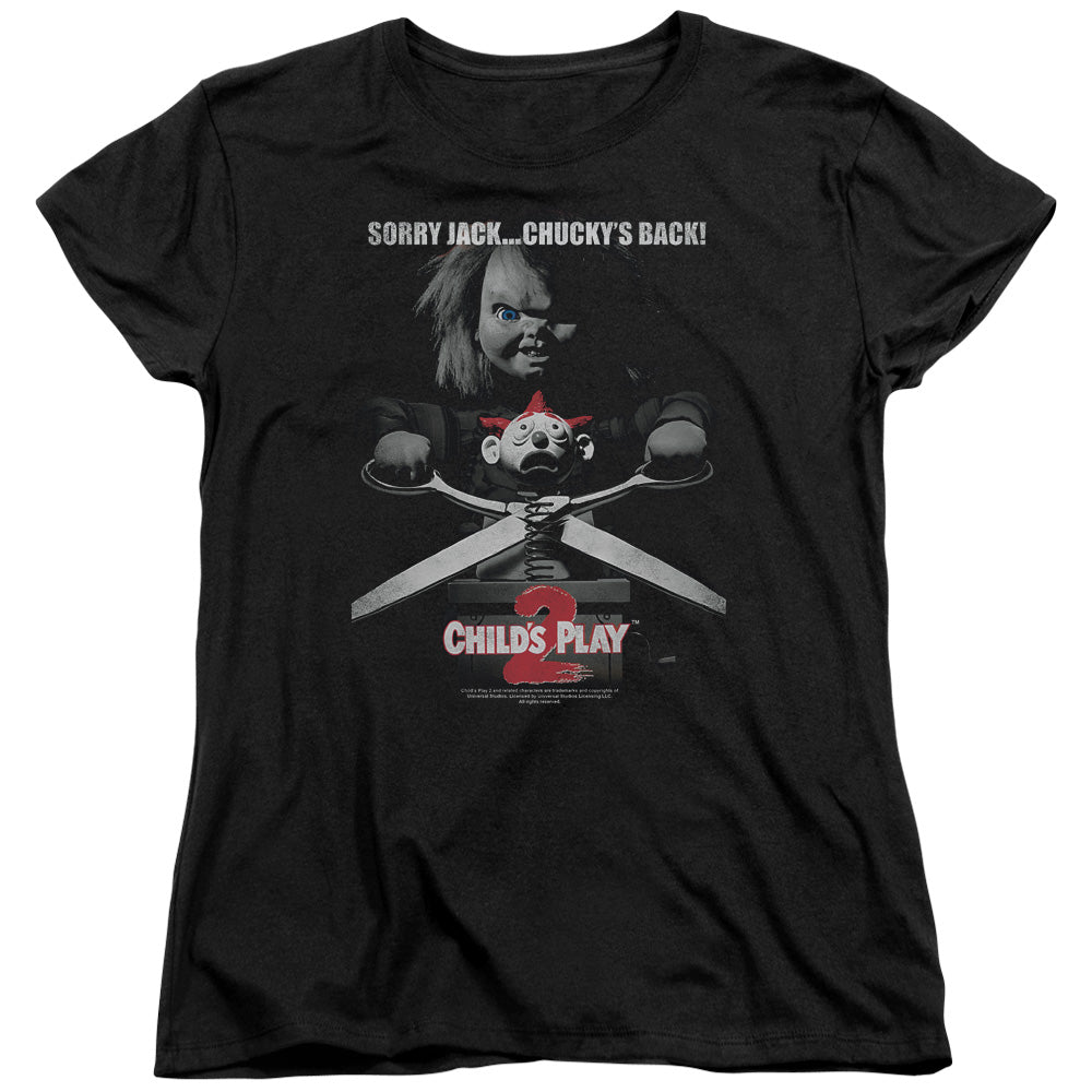 CHILD'S PLAY 2 : JACK POSTER S\S WOMENS TEE Black 2X