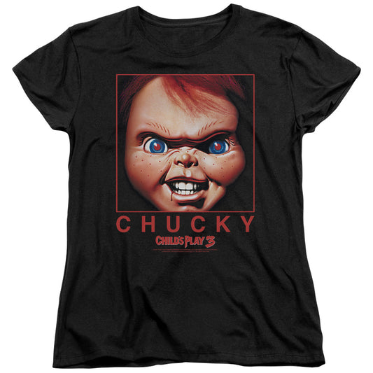 CHILD'S PLAY 3 : CHUCKY SQUARED S\S WOMENS TEE Black LG