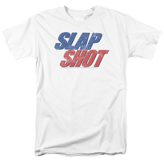 SLAP SHOT : BLUE AND RED LOGO S\S ADULT 18\1 White 2X